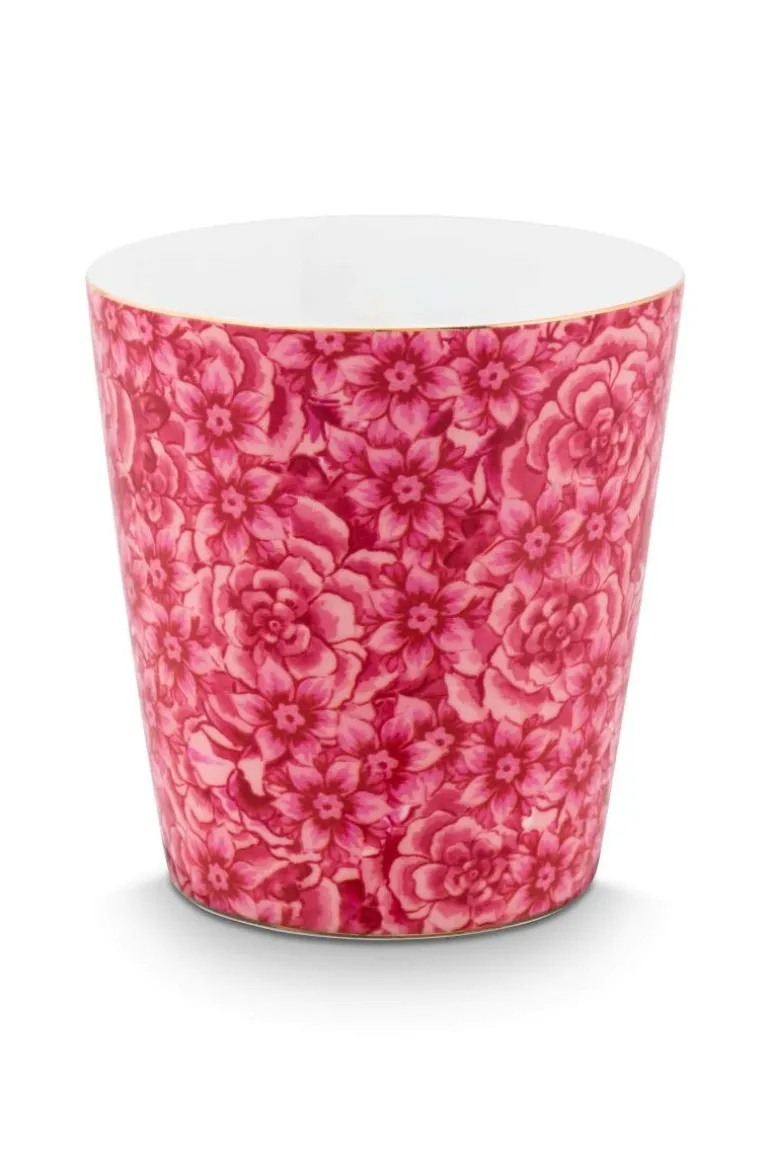 Royal Stripes Mok Bloemen & Theetip Donker