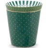 Royal Stripes Mok Stippen & Theetip Groen