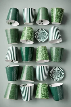 Royal Stripes Mok Stippen & Theetip Groen