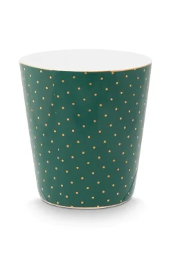 Royal Stripes Mok Stippen & Theetip Groen