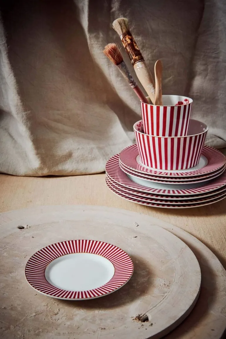Royal Stripes Petit Four Donkerroze 12Cm