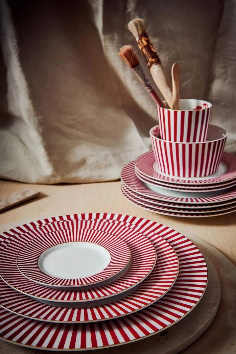 Royal Stripes Petit Four Donkerroze 12Cm