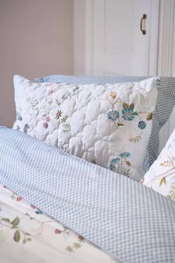 Sierkussen Quilted Kawai Flower Wit