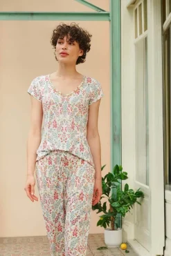 Top Korte Mouw Primavera Wit