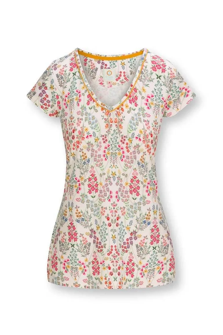 Top Korte Mouw Primavera Wit