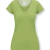 Top Korte Mouw Solid Licht