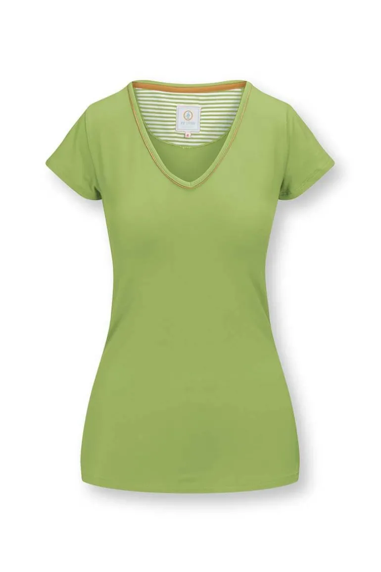 Top Korte Mouw Solid Licht