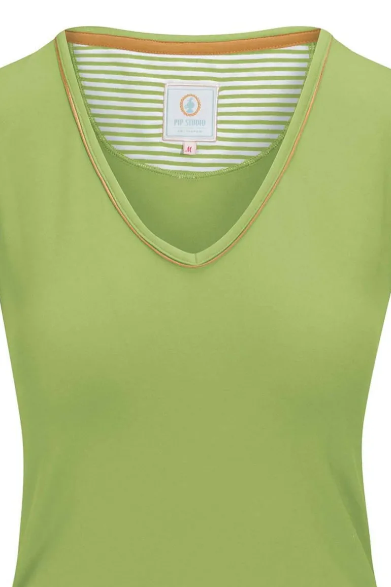 Top Korte Mouw Solid Licht
