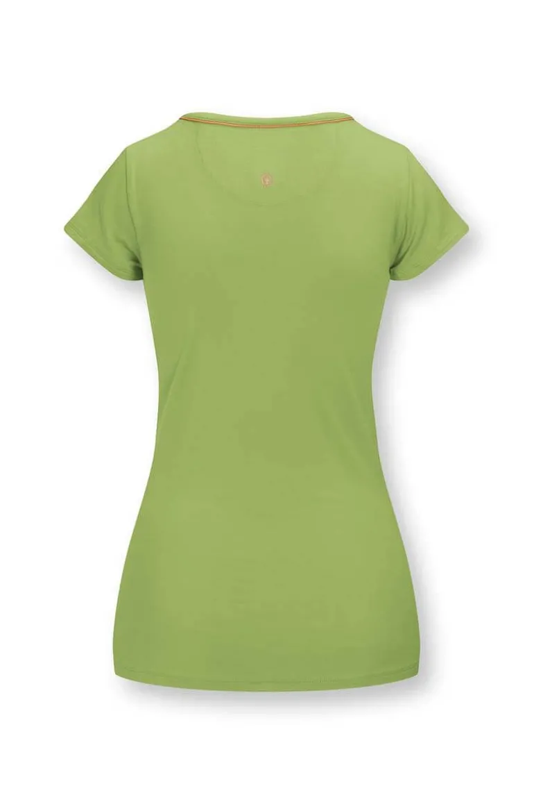 Top Korte Mouw Solid Licht