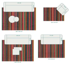 Vloerkleed Jacquard Stripes By Pip Multi