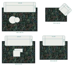 Vloerkleed Pip Garden By Pip Donkerblauw