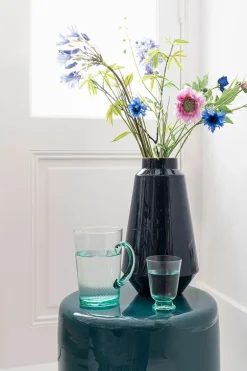 Water Glas Gedraaid Blauw