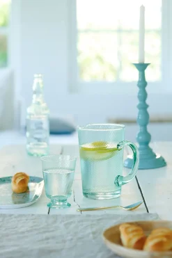 Water Glas Gedraaid Blauw