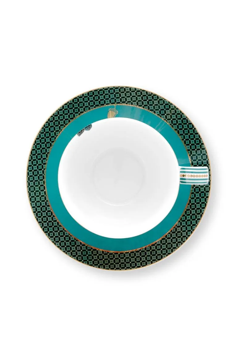 Winter Wonderland Cappuccino Kop & Schotel Groen