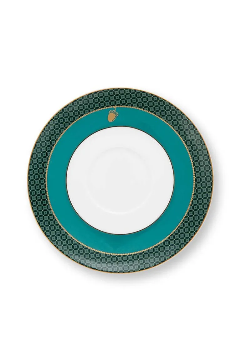 Winter Wonderland Cappuccino Kop & Schotel Groen