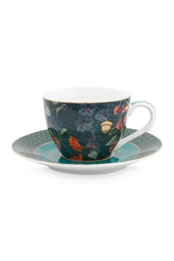 Winter Wonderland Espresso Kop & Schotel Donkerblauw