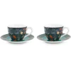 Winter Wonderland Set/2 Espresso Kop & Schotel Donkerblauw